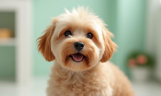 A scruffy dog looking happy after a professional groom, symbolizing the benefits of pet grooming.