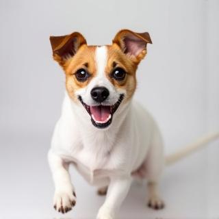 Small dog with fresh haircut, smiling