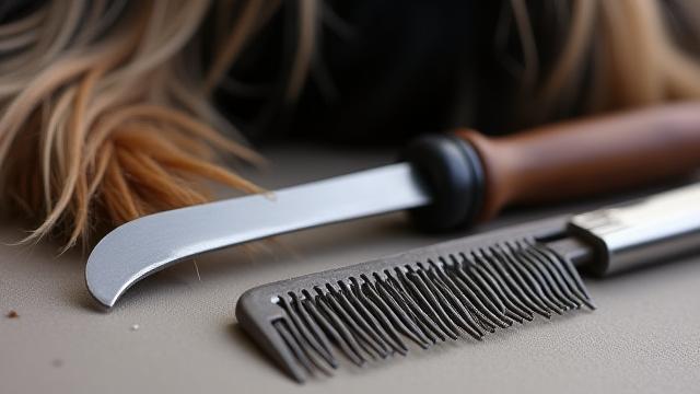 Stripping knife and comb for wiry-coated dogs like Terriers